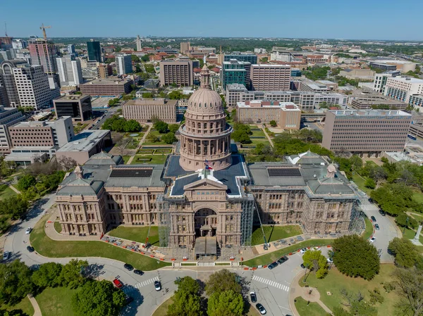 Luftaufnahme Des Texas State Capitol Building Der Stadt Austin Texas — Stockfoto