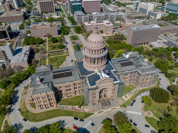 テキサス州議事堂ビルの空中ビューテキサス州オースティン市 — ストック写真