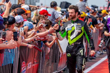 COREY LAJOIE (7), Austin, TX 'teki EchoPark Otomotiv Grand Prix öncesinde hayranlara tanıtılmıştır..