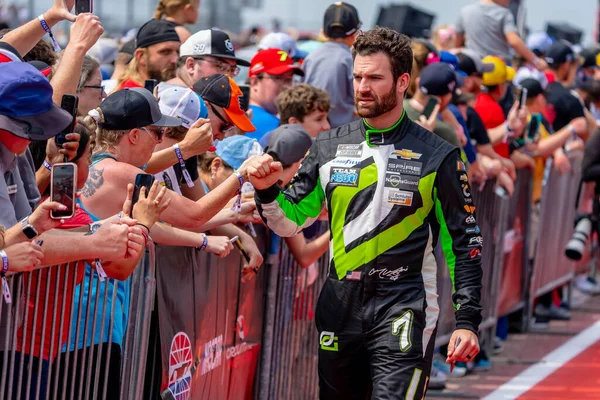 stock image COREY LAJOIE (7)  is introduced to the fans prior to the EchoPark Automotive Grand Prix at Circuit Of The Americas (COTA) in Austin, TX.
