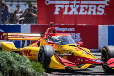 İsviçre Cenevre 'den ROMAIN GROSJEAN (28), ABD' nin Kaliforniya eyaletinin Long Beach şehrindeki The Streets of Long Beach 'teki Long Beach' in Acura Grand Prix 'ine hak kazandı..