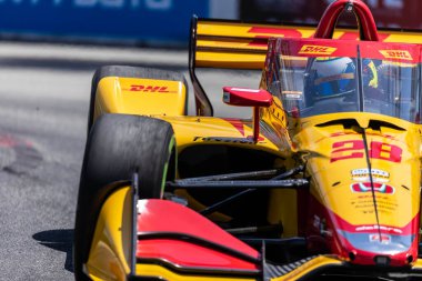 İsviçre Cenevre 'den ROMAIN GROSJEAN (28), ABD' nin Kaliforniya eyaletinin Long Beach şehrindeki The Streets of Long Beach 'teki Long Beach' in Acura Grand Prix 'ine hak kazandı..