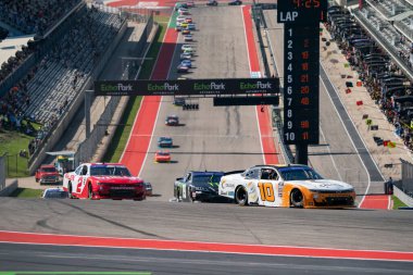 AJ Allmendinger NASCAR Xfinity Serisi için Austin, TX, ABD 'deki PIT patronu 250 için yarışır.