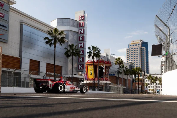 瑞典库姆拉的Marcus Ericsson 在美国加利福尼亚州长滩的Acura长滩大奖赛的练习赛中按计划驾驶 — 图库照片