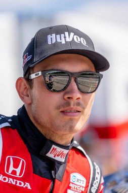 Hedensted, Danimarka 'dan Christian LUNGAARD (45), Birmingham AL' deki Barber Motor Sporları Parkı 'nda Alabama Indy Grand Prix çocukları için antrenman yapmaya hazırlanıyor..