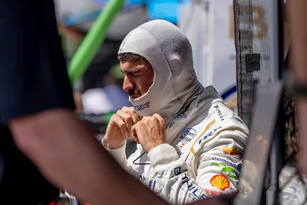 stock image RINUS VEEKAY (21) of Hoofddorp, Netherlands prepares to practice for the Childrens of Alabama Indy Grand Prix at Barber Motorsports Park in Birmingham AL.