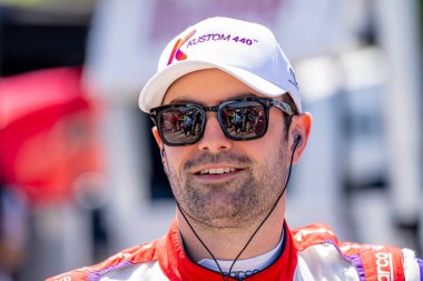 Bassingham, İngiltere 'den Jack HARVEY (30), Birmingham AL' daki Barber Motorsporları Parkı 'nda Alabama Indy Grand Prix çocukları için yarışmaya hazırlanıyor..