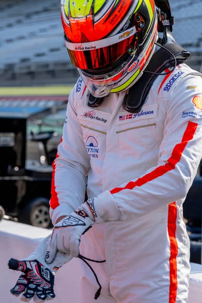 Kierowca Indycar Benjamin Pedersen Kopenhagi Dania Przygotowuje Się Treningu Dla — Zdjęcie stockowe
