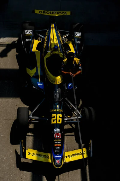 Equipe Andretti Autosport Honda Rolar Seu Carro Corrida Para Pit — Fotografia de Stock