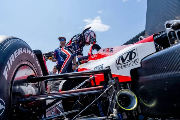 Motorista Indycar Santino Ferrucci Woodbury Connecticut Sua Equipe Foyt Racing — Fotografia de Stock