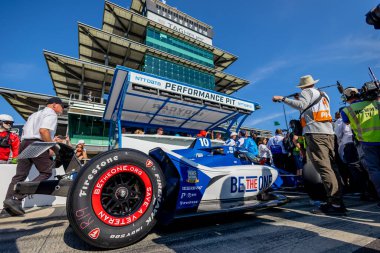 INDYCAR sürücüsü, Barcelona, İspanya 'dan ALEX PALOU (10), Indianapolis 500 için Indianapolis Motor Speedway, IN, ABD.  