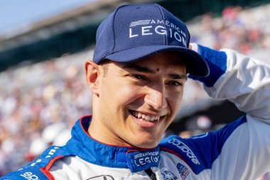 INDYCAR sürücüsü, Barcelona, İspanya 'dan ALEX PALOU (10), Indianapolis 500 için Indianapolis Motor Speedway, IN, ABD.  