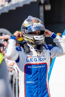 INDYCAR sürücüsü, Barcelona, İspanya 'dan ALEX PALOU (10), Indianapolis 500 için Indianapolis Motor Speedway, IN, ABD.  