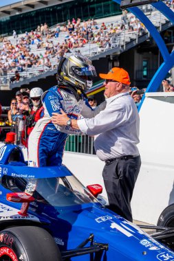 INDYCAR sürücüsü, Barcelona, İspanya 'dan ALEX PALOU (10), Indianapolis 500 için Indianapolis Motor Speedway, IN, ABD.  