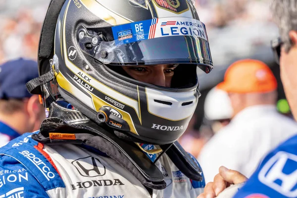 Indycar Fahrer Alex Palou Aus Barcelona Spanien Lächelt Als Die — Stockfoto