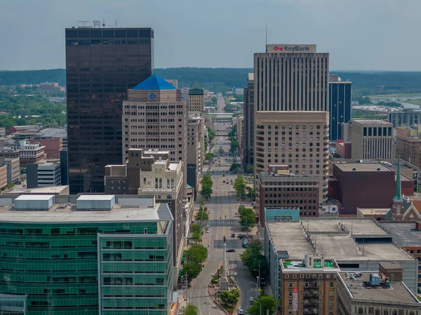 Luchtfoto Van Dayton Ohio Dayton Een Plaats City Amerikaanse Staat — Stockfoto