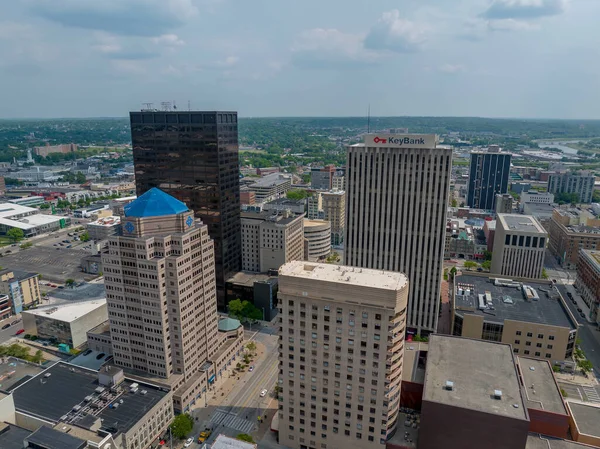 Widok Lotu Ptaka Dayton Ohio Dayton Jest Szóstym Wielkości Miastem — Zdjęcie stockowe