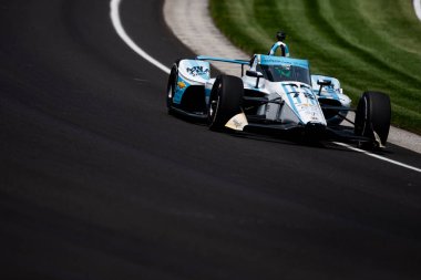 Arrecifes 'in AGUSTIN HUGO CANAPINO (R) (78), Indianapolis 500' deki Speedway IN 'deki Indianapolis Motor Speedway' in antrenmanı sırasında Arrecifes, Arjantinliler.