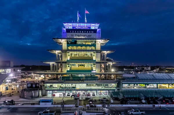 印第安纳波利斯高速道 Indianapolis Motor Speedway 是印第安纳波利斯500的Indycar系列赛的东道主 — 图库照片