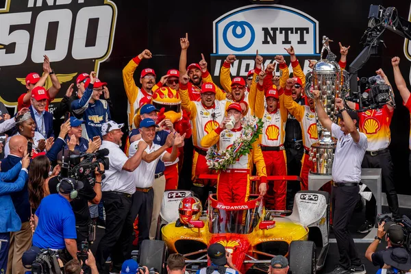 Indycar Fahrer Josef Newgarden Aus Nashville Tennessee Gewinnt Die Indianapolis — Stockfoto