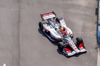 Payette, Idaho 'dan STING RAY ROBB (R) (51), Detroit, MI' de bulunan Chevrolet Detroit Grand Prix 'sinde Rick Ware Honda ile Dayle Coyne Yarışı' nda tur atıyor., 