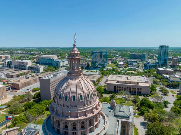 Vista Aérea Texas State Capitol Building Cidade Austin Texas — Fotografia de Stock