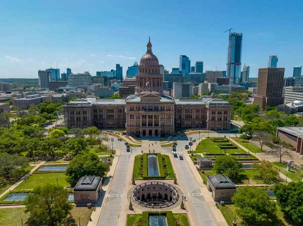 Flygfoto Över Texas State Capitol Building Staden Austin Texas — Stockfoto