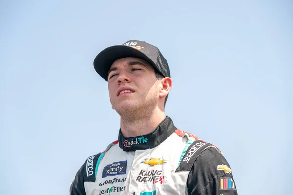 Nascar Xfinity Driver Chandler Smith Takes Track Qualify Rackley Roofing — Stock Photo, Image