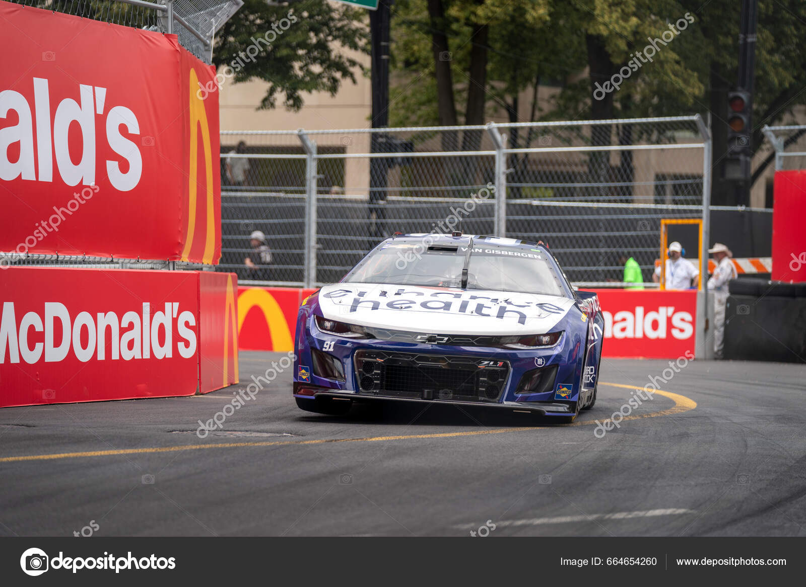 Nascar Cup Driver Shane Van Gisbergen Races Position City Streets