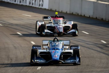 New Albany, Ohio 'dan INDYCAR Serisi sürücüsü, GRAHAM RAHAL (15), Nashville, TN, ABD' deki Büyük Makine Müzik Şehri Grand Prix 'ine hak kazandı..