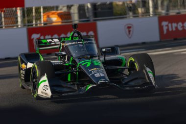 INDYCAR Serisi sürücüsü, Arrecifes, Arjantin 'den AGUSTIN HUGO CANAPINO (R) (78), Nashville, TN, ABD' deki Nashville sokaklarında düzenlenen Big Machine Music City Grand Prix 'ine hak kazandı..