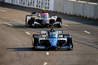 New Albany, Ohio 'dan INDYCAR Serisi sürücüsü, GRAHAM RAHAL (15), Nashville, TN, ABD' deki Büyük Makine Müzik Şehri Grand Prix 'ine hak kazandı..