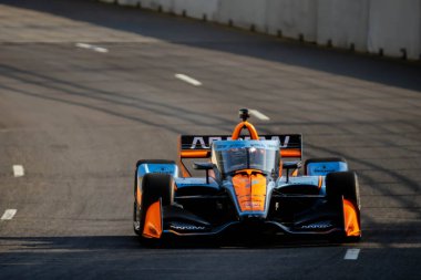 Nevada City, Kaliforniya 'dan INDYCAR Serisi sürücüsü ALEXANDER ROSSI (7), Nashville, TN, ABD' deki Büyük Makine Müzik Şehri Grand Prix 'ine hak kazanmıştır..