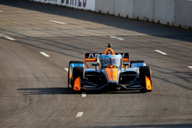 Nevada City, Kaliforniya 'dan INDYCAR Serisi sürücüsü ALEXANDER ROSSI (7), Nashville, TN, ABD' deki Büyük Makine Müzik Şehri Grand Prix 'ine hak kazanmıştır..