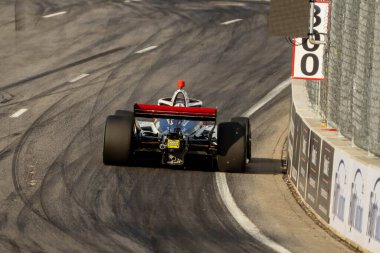 INDYCAR Serisi sürücüsü, Payette, Idaho 'dan STING RAY ROBB (R) (51), Nashville, TN, ABD' deki Büyük Makine Müzik Şehri Grand Prix 'ine hak kazandı..