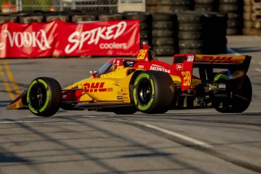 INDYCAR Serisi sürücüsü, Cenevre, İsviçre 'den ROMAIN GROSJEAN (28), Nashville, TN, ABD' deki Büyük Makine Müzik Şehri Grand Prix 'ine hak kazanmıştır..