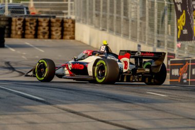 Şikago, Illinois 'den INDYCAR Serisi sürücüsü DAVID MALUKAS (18), Nashville, TN, ABD' deki Nashville sokaklarında düzenlenen Big Machine Music City Grand Prix 'ine katılmaya hak kazandı..