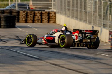 Şikago, Illinois 'den INDYCAR Serisi sürücüsü DAVID MALUKAS (18), Nashville, TN, ABD' deki Nashville sokaklarında düzenlenen Big Machine Music City Grand Prix 'ine katılmaya hak kazandı..