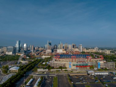 Nissan Stadyumu 'nun hava manzarası, NFL Tennessee Titanları' nın evi..  