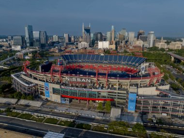 Nissan Stadyumu 'nun hava manzarası, NFL Tennessee Titanları' nın evi..  