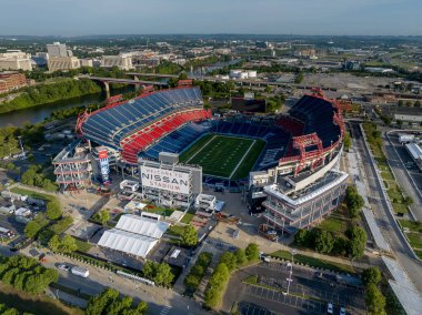 Nissan Stadyumu 'nun hava manzarası, NFL Tennessee Titanları' nın evi..  