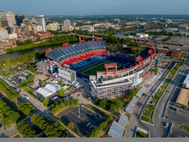Nissan Stadyumu 'nun hava manzarası, NFL Tennessee Titanları' nın evi..  