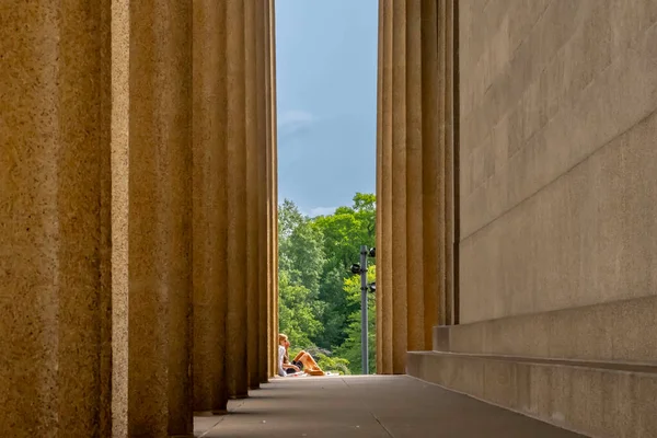 Centennial Park, Nashville Tennessee 'deki Parthenon' un hava manzarası