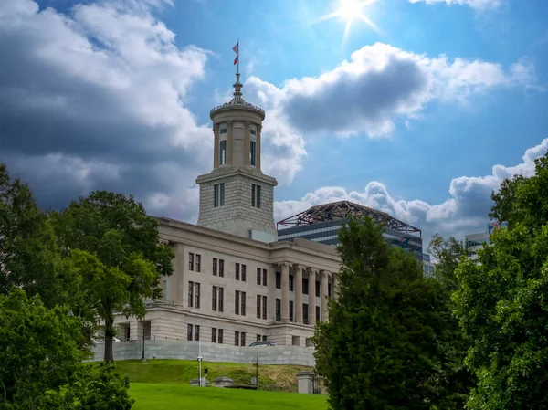Luftbilde State Capitol Building Nashville Tennessee – stockfoto