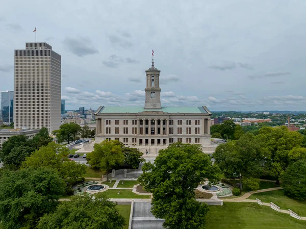 Vue Aérienne Bâtiment Capitole État Nashville Tennessee — Photo
