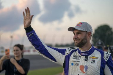 NASCAR Craftsman Truck serisi Driver, Shane Van Gisbergen (41) Indianapolis 'teki Indianapolis Yarış Parkı' ndaki TSport 200 pistine çıkıyor..