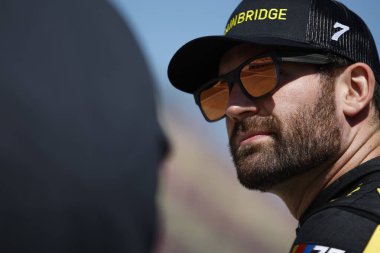 NASCAR Kupa Serisi Sürücüsü Corey LaJoie (7), Watkins Glen NY 'deki The Glen International' daki The Glen 'de Go Bowling antrenmanına gidiyor..