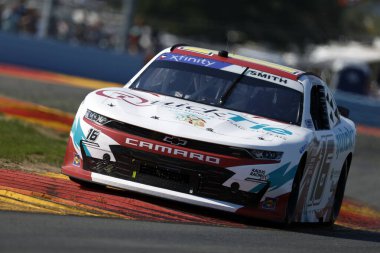 NASCAR Xfinity Serisi Sürücüsü Chandler Smith (16), Watkins Glen NY 'deki The Glen' de Çocuklar 200 yarışında piste çıkıyor..