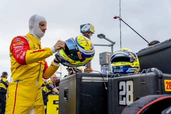 Conductor Serie Indycar Romain Grosjean Ginebra Suiza Prepara Para Calidad — Foto de Stock