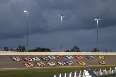 NASCAR Xfinity Driver, Austin Hill (21), Daytona FL 'de Coca-Cola tarafından desteklenen WAWA 250 için Daytona International Speedway' de yarışmaktadır..